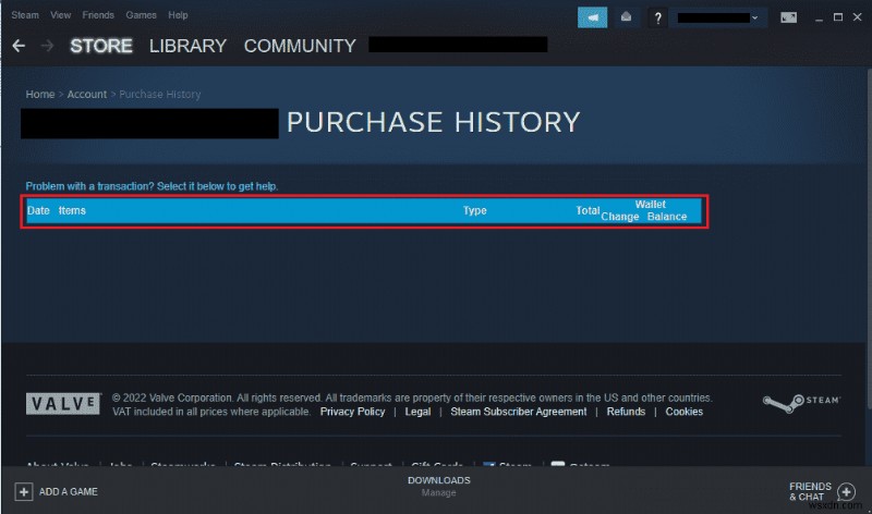 วิธีดูประวัติการซื้อบน Steam