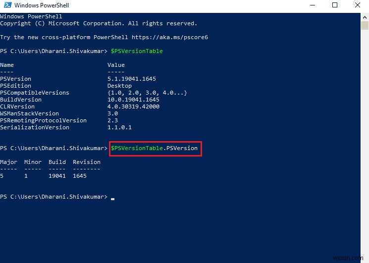 วิธีตรวจสอบเวอร์ชันของ PowerShell ใน Windows 10 