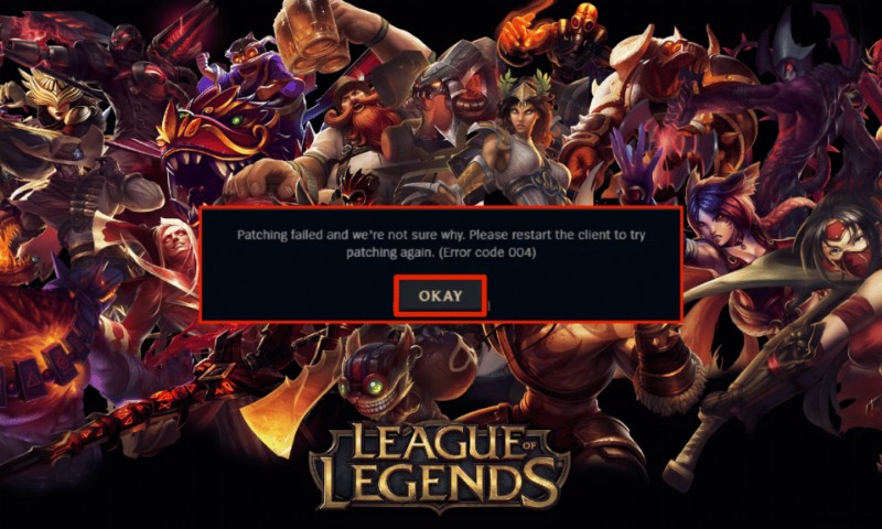 แก้ไขข้อผิดพลาด League of Legends 004 ใน Windows 10 