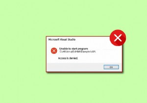 แก้ไขไม่สามารถเริ่มการเข้าถึงโปรแกรม Visual Studio ถูกปฏิเสธ 