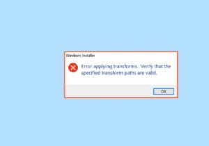 แก้ไขข้อผิดพลาดในการใช้ Transforms ใน Windows 10 