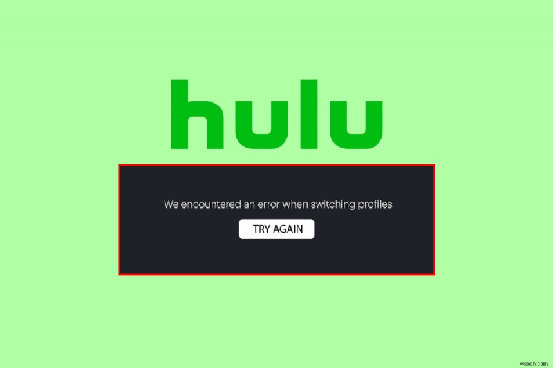 แก้ไขข้อผิดพลาดโปรไฟล์ Hulu Switch ใน Windows 10