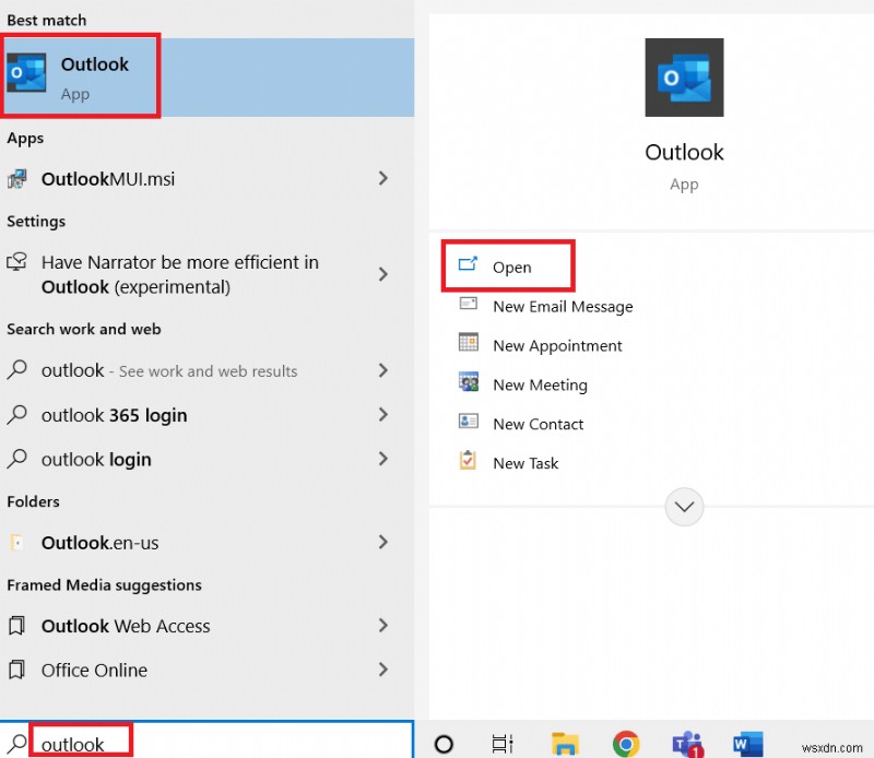 แก้ไขข้อผิดพลาด Outlook 0x8004102a ใน Windows 10 