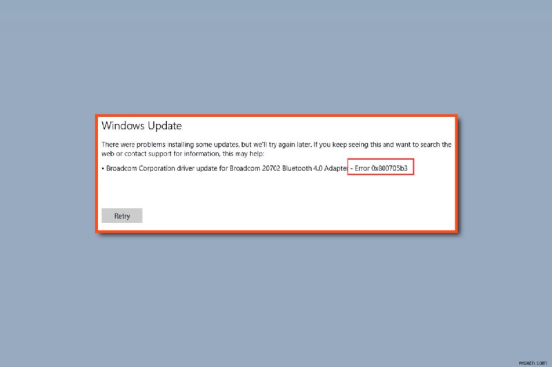 แก้ไขข้อผิดพลาด 0x800705b3 ใน Windows Update