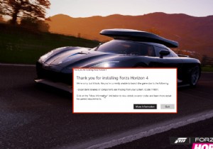 แก้ไข Forza Horizon 4 FH001 ใน Windows 10 