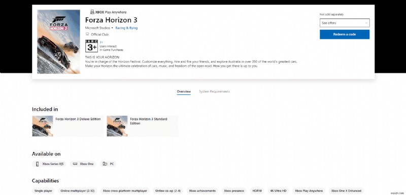แก้ไขปัญหา Forza Horizon 3 ไม่เริ่มทำงาน 