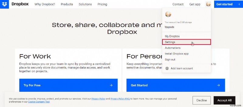 แก้ไขข้อผิดพลาด Dropbox 400 ข้อความใน Windows 10 