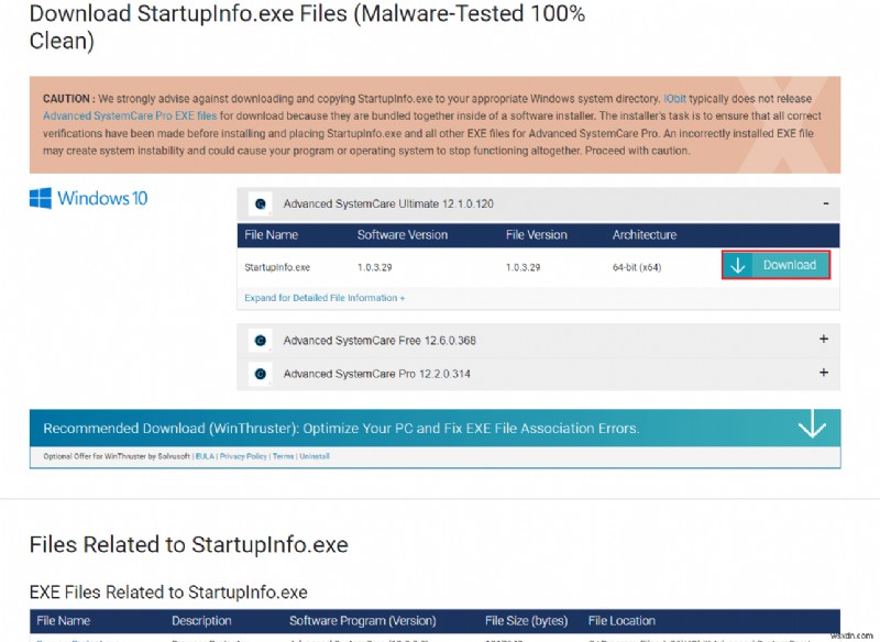 แก้ไขข้อผิดพลาดระบบ Startupinfo exe ใน Windows 10 