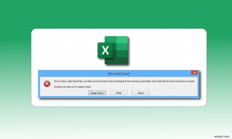 แก้ไข Excel เกิดข้อผิดพลาด 