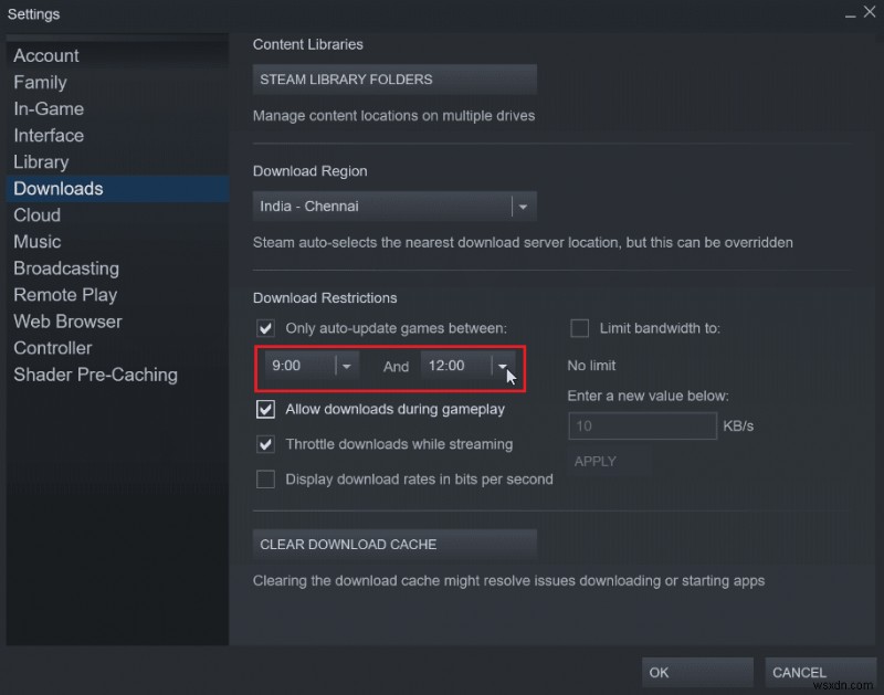 วิธีทำให้ Steam ปิดการใช้งานการอัปเดตอัตโนมัติ 