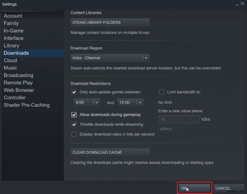 วิธีทำให้ Steam ปิดการใช้งานการอัปเดตอัตโนมัติ 