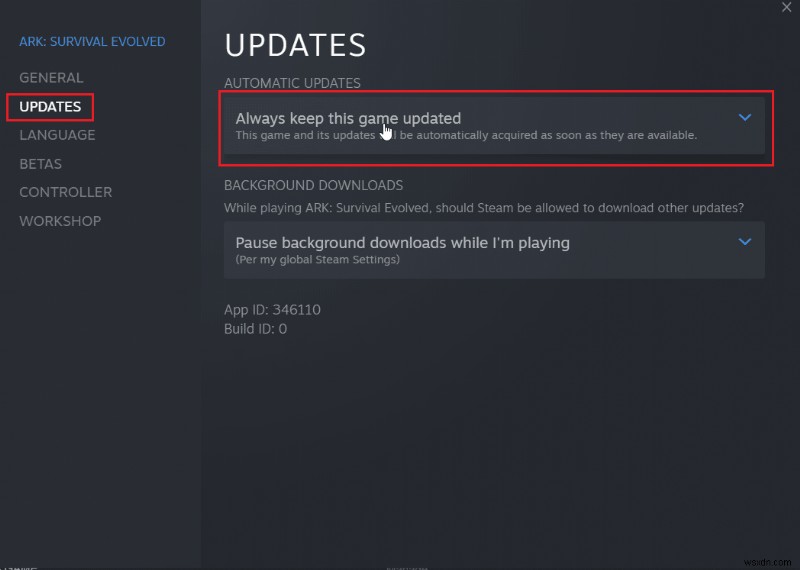 วิธีทำให้ Steam ปิดการใช้งานการอัปเดตอัตโนมัติ 