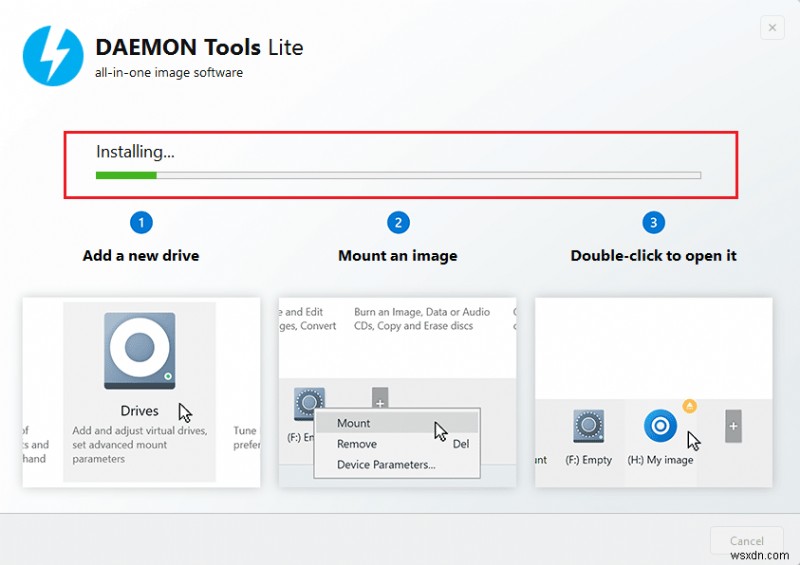 แก้ไข Daemon Tools ไม่สามารถเข้าถึงไฟล์รูปภาพMDF 