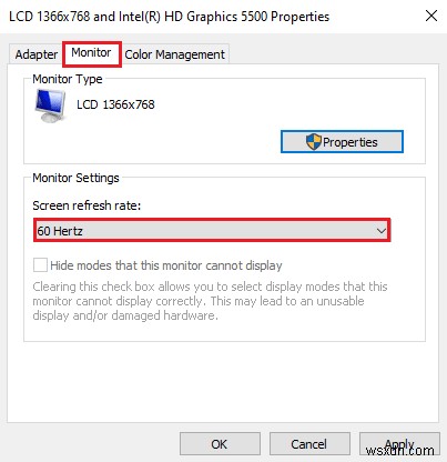 แก้ไข 144Hz ไม่แสดงขึ้นใน Windows 10 Monitor 