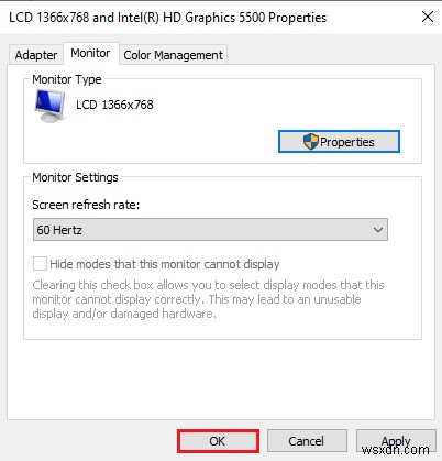 แก้ไข 144Hz ไม่แสดงขึ้นใน Windows 10 Monitor 