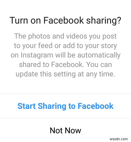 แก้ไขไม่สามารถแชร์รูปภาพจาก Instagram ไปยัง Facebook