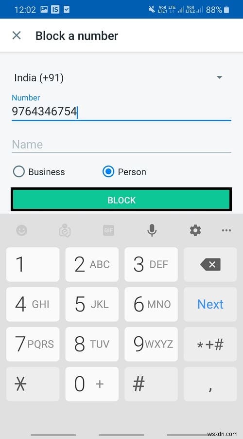 บล็อกข้อความจากหมายเลขบน Android