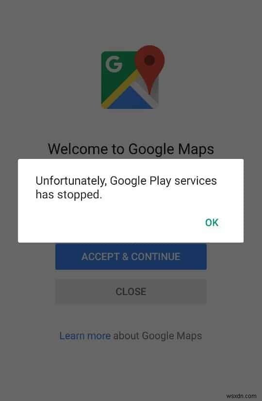 แก้ไข ขออภัย บริการ Google Play หยุดทำงานผิดพลาด