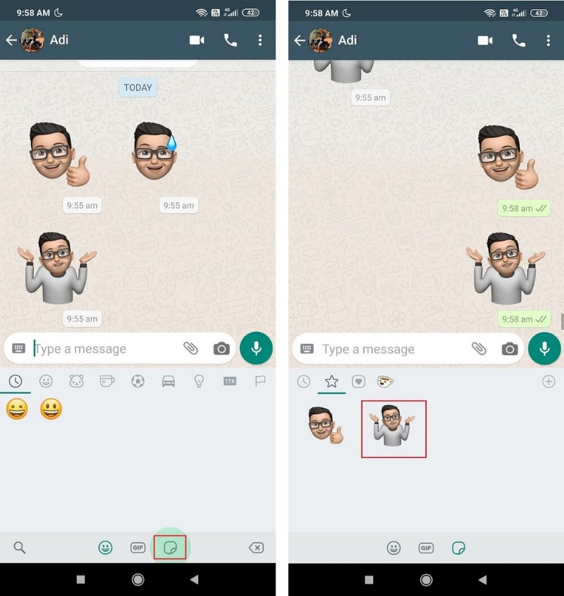 วิธีใช้สติกเกอร์ Memoji บน WhatsApp สำหรับ Android