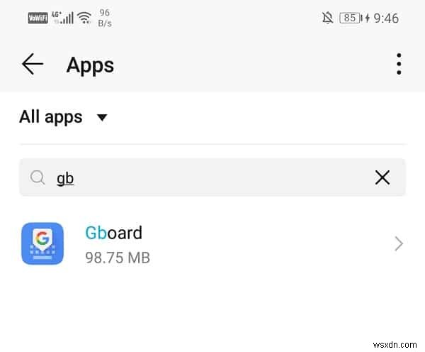 แก้ไข Gboard หยุดทำงานบน Android