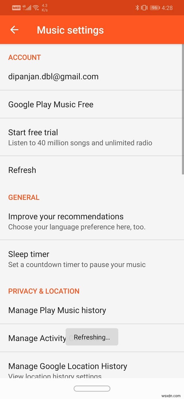 แก้ไขปัญหาเกี่ยวกับ Google Play เพลง
