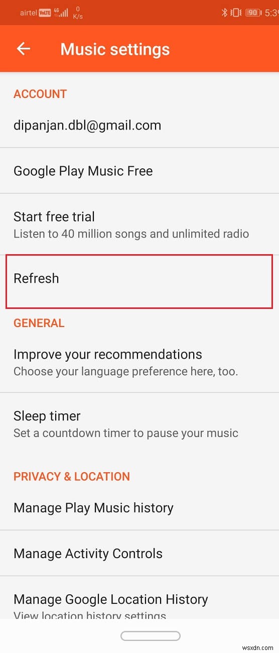 แก้ไขปัญหาเกี่ยวกับ Google Play เพลง