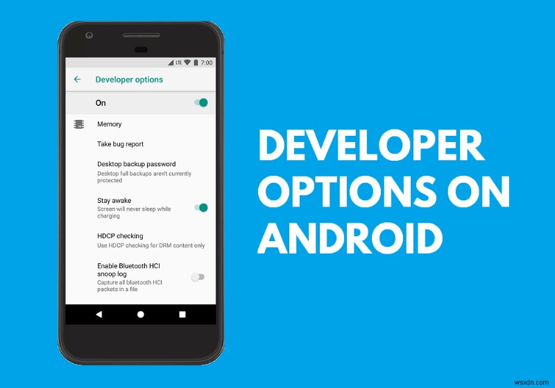เปิดใช้งานหรือปิดใช้งานตัวเลือกสำหรับนักพัฒนาซอฟต์แวร์บนโทรศัพท์ Android