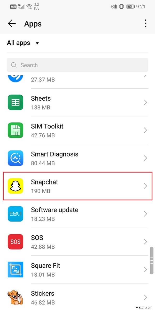 แก้ไข Snapchat ล่าช้าหรือปัญหาการหยุดทำงานบน Android