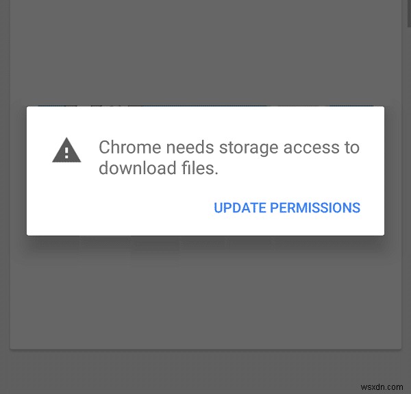 แก้ไขข้อผิดพลาดในการเข้าถึงพื้นที่เก็บข้อมูลของ Chrome บน Android