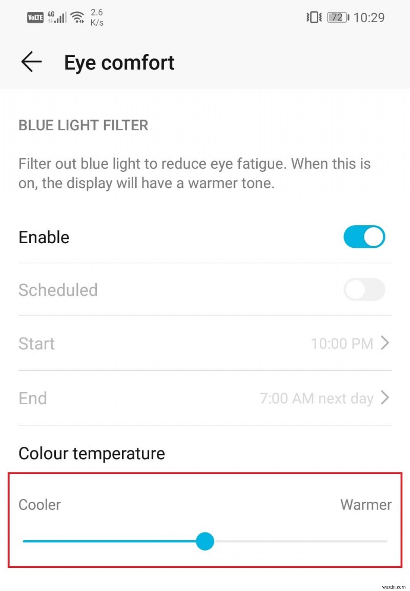 วิธีเปิดใช้งานตัวกรองแสงสีฟ้าบน Android