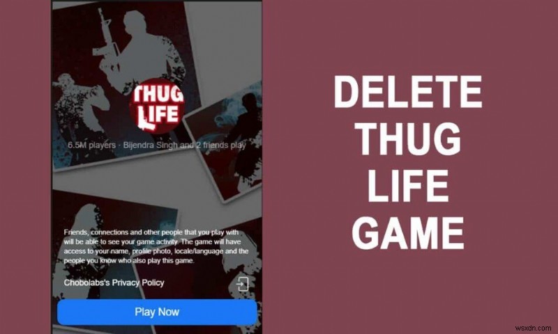 วิธีการลบเกม Thug Life จาก Facebook Messenger