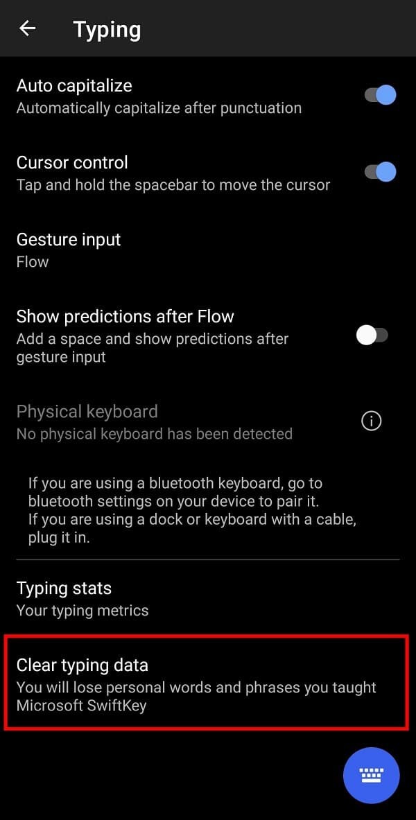 วิธีการลบประวัติแป้นพิมพ์บน Android