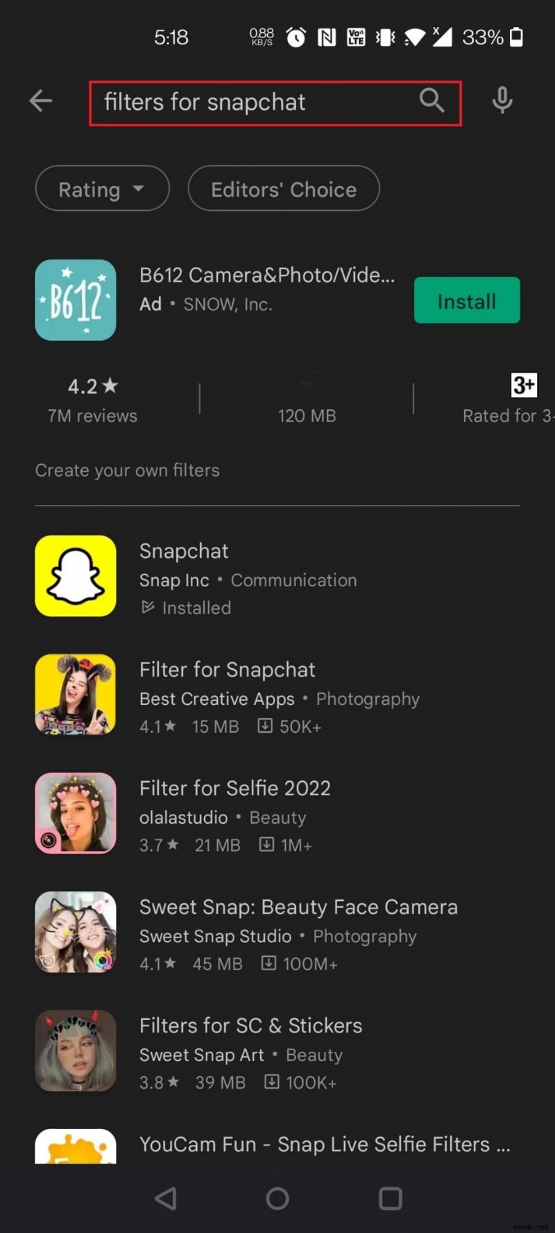 วิธีการใส่ฟิลเตอร์ Snapchat บนรูปภาพจากม้วนฟิล์ม