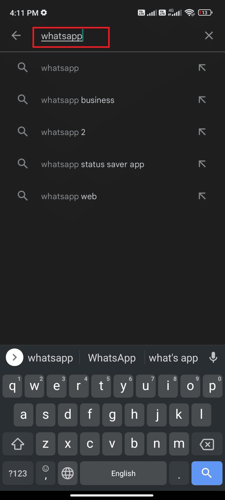 แก้ไข WhatsApp หยุดทำงานวันนี้บน Android