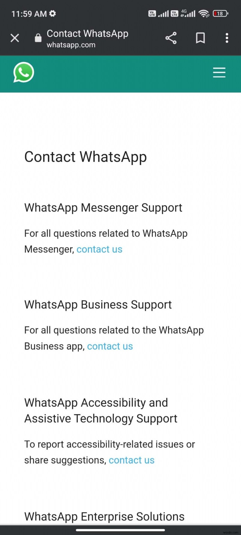 แก้ไข WhatsApp ทำให้หยุดทำงานบน Android