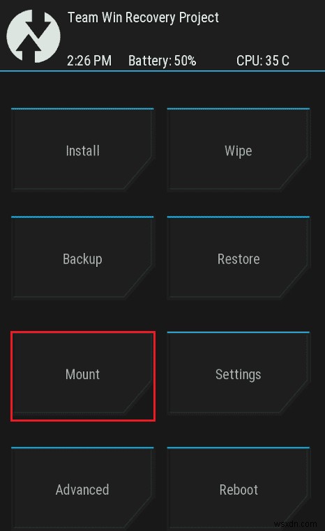 แก้ไข Unable to Mount Storage TWRP บน Android 