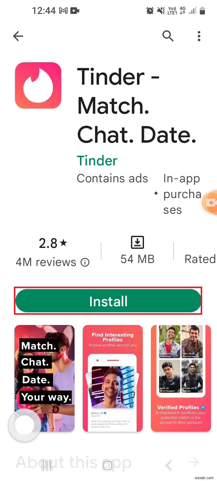 แก้ไขการจับคู่ Tinder หายไปบน Android