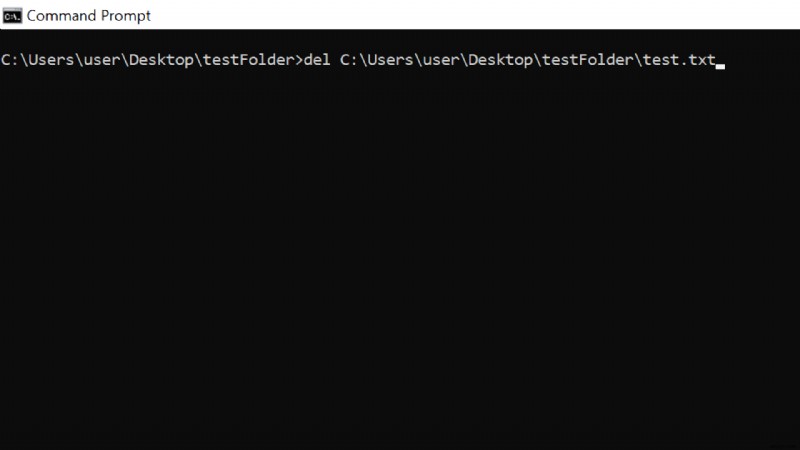 วิธีบังคับลบไฟล์ – Windows Command Prompt cmd delete 