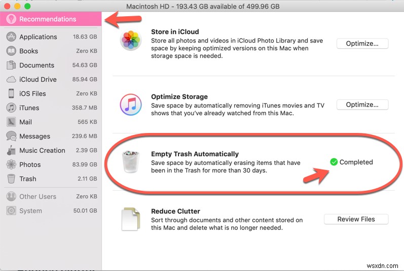 Mac Disk Cleanup - วิธีเพิ่มพื้นที่ว่างบน Mac 