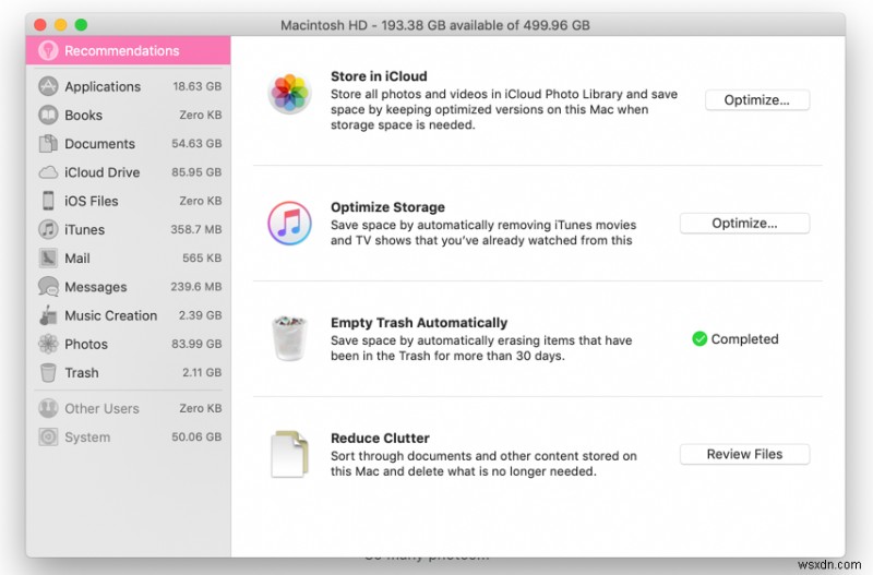 Mac Disk Cleanup - วิธีเพิ่มพื้นที่ว่างบน Mac 