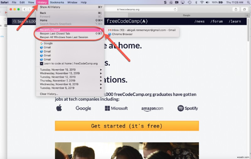 แท็บเมื่อวาน – วิธีเปิดแท็บที่ปิดอีกครั้งใน Chrome, Safari และ Firefox 