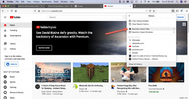 แท็บเมื่อวาน – วิธีเปิดแท็บที่ปิดอีกครั้งใน Chrome, Safari และ Firefox 