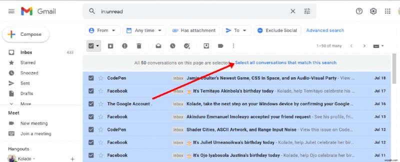 วิธีแบทช์ลบอีเมลใน Gmail – ลบข้อความอีเมลหลายฉบับ 