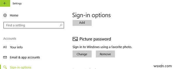 วิธีการเพิ่ม เปลี่ยนแปลง ลบ หรือตั้งค่าตัวเลือกการลงชื่อเข้าใช้ใน Windows 10