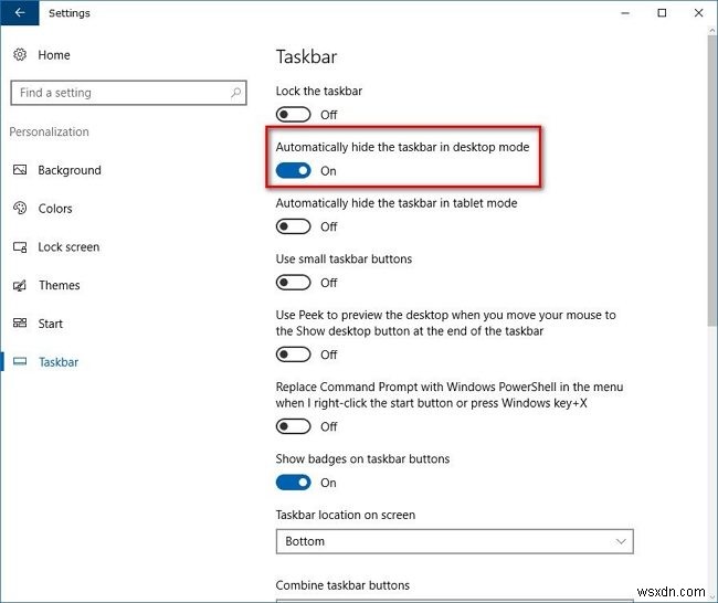 วิธีการซ่อนแถบงานอัตโนมัติใน Windows 10