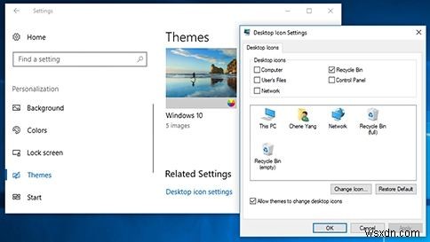วิธีการเพิ่ม เปลี่ยน ลบ และคืนค่าไอคอนเดสก์ท็อปใน Windows 10