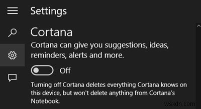 วิธีปิดใช้งานการรวบรวมข้อมูลส่วนบุคคลใน Cortana บน Windows