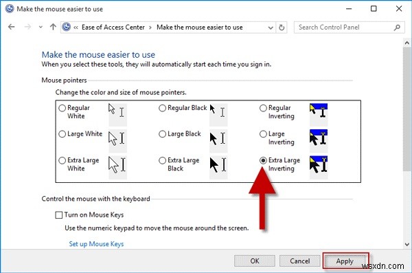 4 วิธีในการเปลี่ยนขนาดและสีของตัวชี้เมาส์ใน Windows 10