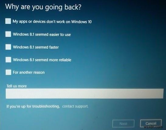 วิธีง่ายๆ ในการดาวน์เกรด Windows 10 เป็น Windows 8.1