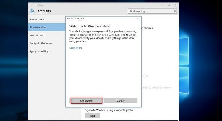 วิธีตั้งค่า Windows 10 สวัสดีการจดจำใบหน้า
